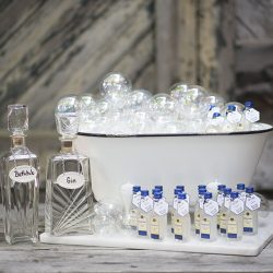 Industrial chic vibes at this vintage-inspired two-groom wedding inspiration
