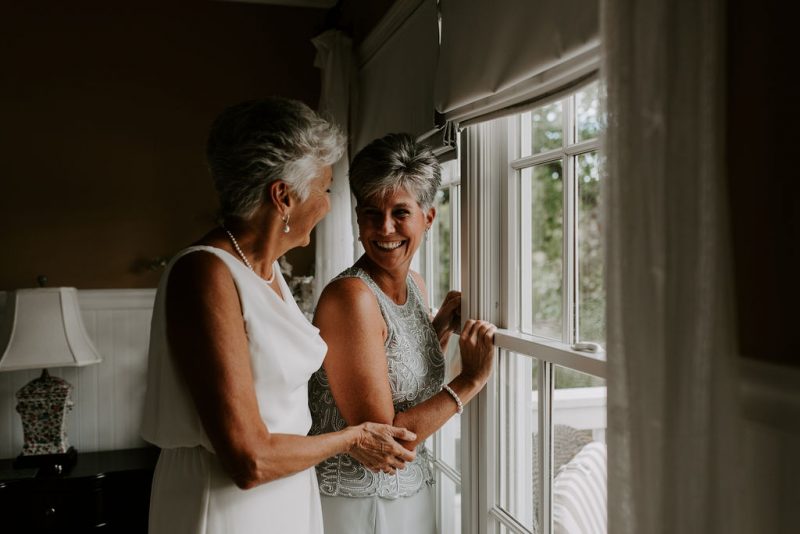 A hurricane threatened this lovely waterfront wedding but it prevailed (lucky for us!)