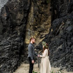 This viking elopement inspiration is all about untamed beauty on the coast