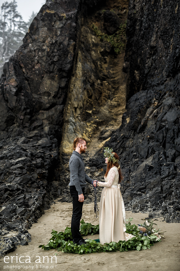 This viking elopement inspiration is all about untamed beauty on the coast