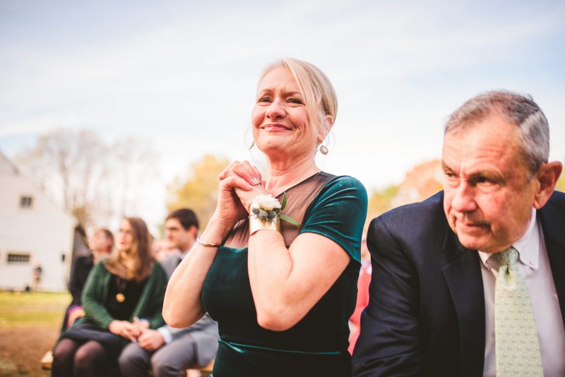 A backyard wedding with dinosaurs, DIY, & a gorgeous gown made by the bride