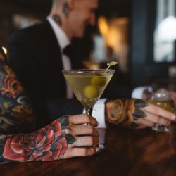 IMG 7396 - This creative & edgy wedding combined ultra glam with street art and ring tattoos This edgy Chicago wedding combined ultra glam with street art and ring tattoos