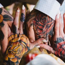 IMG 7547 - This creative & edgy wedding combined ultra glam with street art and ring tattoos This edgy Chicago wedding combined ultra glam with street art and ring tattoos
