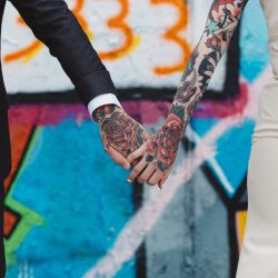 IMG 7651 - This creative & edgy wedding combined ultra glam with street art and ring tattoos This edgy Chicago wedding combined ultra glam with street art and ring tattoos