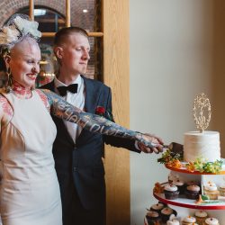 IMG 7980 - This creative & edgy wedding combined ultra glam with street art and ring tattoos This edgy Chicago wedding combined ultra glam with street art and ring tattoos