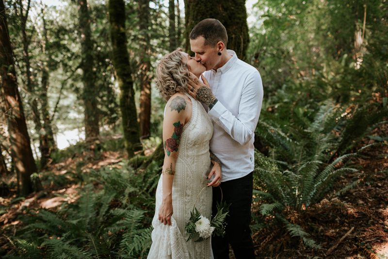 This stunning tiny forest wedding takes backyard weddings up a level (with the cutest kitty!) 1 from Offbeat Wed (formerly Offbeat Bride) This stunning tiny forest wedding takes backyard weddings up a level (with the cutest kitty!)