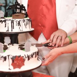 This bride bought her black dress 30 year ago and finally got to wear it at her spooktacular wedding