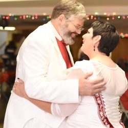 This bride bought her black dress 30 year ago and finally got to wear it at her spooktacular wedding