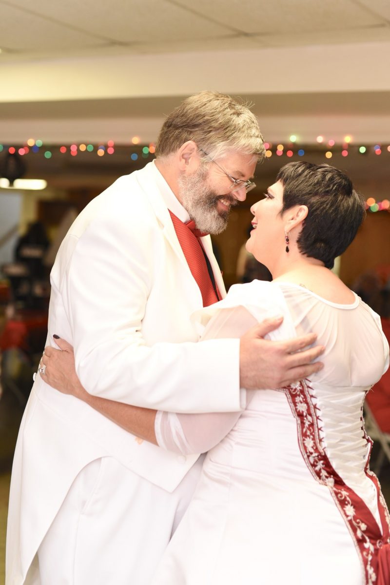 This bride bought her black dress 30 year ago and finally got to wear it at her spooktacular wedding