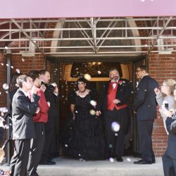 This bride bought her black dress 30 year ago and finally got to wear it at her spooktacular wedding