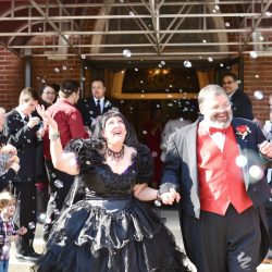 This bride bought her black dress 30 year ago and finally got to wear it at her spooktacular wedding
