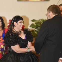 This bride bought her black dress 30 year ago and finally got to wear it at her spooktacular wedding