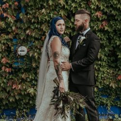 RoniRosePhotography OffbeatBrideRealWedding 16 - Vintage style & geometric touches at this vintage garage wedding Vintage style & geometric touches at this vintage garage wedding
