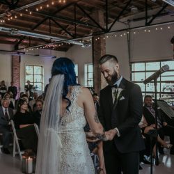 RoniRosePhotography OffbeatBrideRealWedding 38 - Vintage style & geometric touches at this vintage garage wedding Vintage style & geometric touches at this vintage garage wedding