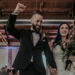 RoniRosePhotography OffbeatBrideRealWedding 39 - Vintage style & geometric touches at this vintage garage wedding Vintage style & geometric touches at this vintage garage wedding