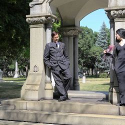 enhance 11 - Like Morticia & Gomez themselves, this Addams Family engagement shoot is #couplesgoals Like Morticia & Gomez themselves, this Addams Family engagement shoot is #couplesgoals