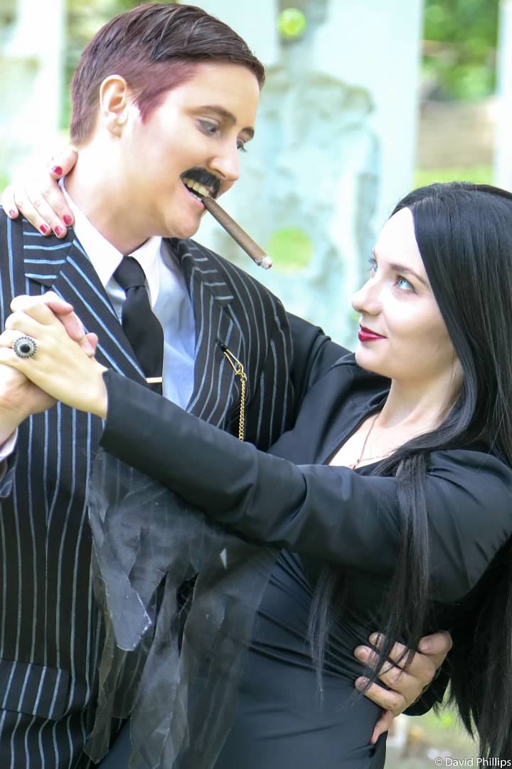 Like Morticia & Gomez themselves, this Addams Family engagement shoot ...