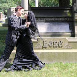 enhance 7 - Like Morticia & Gomez themselves, this Addams Family engagement shoot is #couplesgoals enhance 7