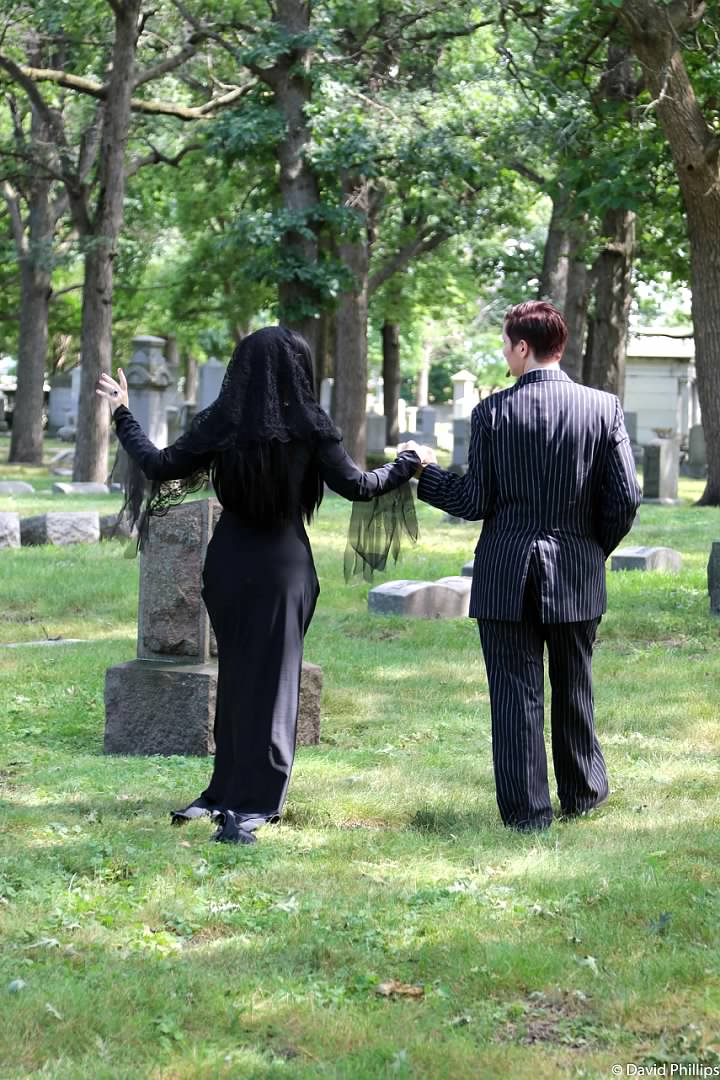 Like Morticia & Gomez themselves, this Addams Family engagement shoot is #couplesgoals