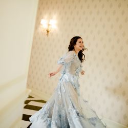 A9W8352 - An ultra glam blue and yellow Philippines wedding with Moroccan influences A cornflower blue and lemon yellow Philippines wedding with Moroccan influences