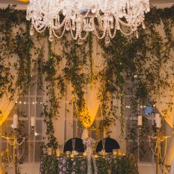 Owls, vines, & feathers at this glam Labyrinth meets 1920s wedding