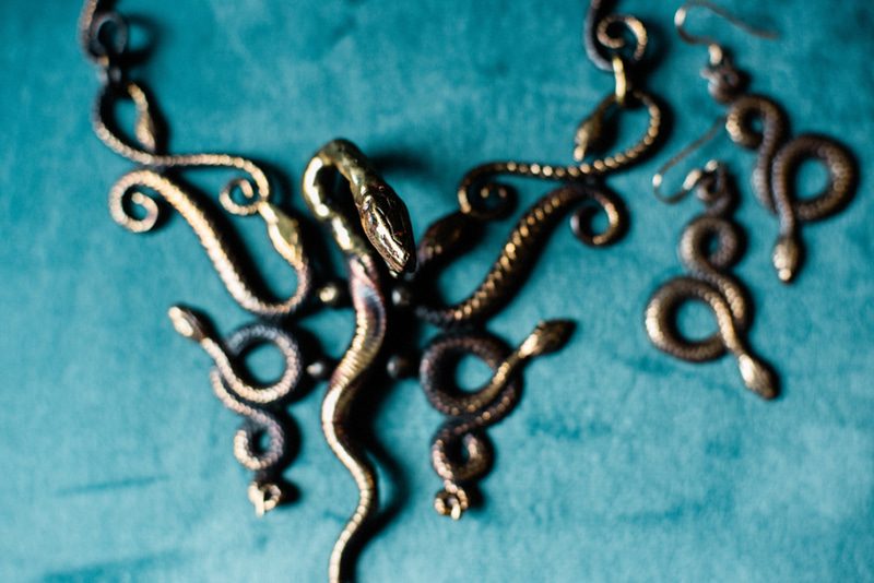 It's all about chic dark romance at this pagan wedding in Maryland