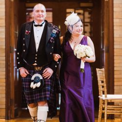 Natalie Jonathan Wedding 120 - Sword fights & purple kilts at this dance party wedding with an Oreo toast Sword fights & purple kilts at this dance party wedding with an Oreo toast