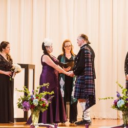 Natalie Jonathan Wedding 126 - Sword fights & purple kilts at this dance party wedding with an Oreo toast Sword fights & purple kilts at this dance party wedding with an Oreo toast