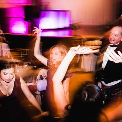 Natalie Jonathan Wedding 348 - Sword fights & purple kilts at this dance party wedding with an Oreo toast Sword fights & purple kilts at this dance party wedding with an Oreo toast
