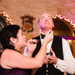 Natalie Jonathan Wedding 358 - Sword fights & purple kilts at this dance party wedding with an Oreo toast Sword fights & purple kilts at this dance party wedding with an Oreo toast