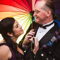 Natalie Jonathan Wedding 53 - Sword fights & purple kilts at this dance party wedding with an Oreo toast Sword fights & purple kilts at this dance party wedding with an Oreo toast
