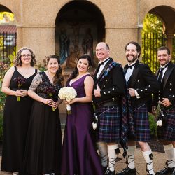 Natalie Jonathan Wedding 84 - Sword fights & purple kilts at this dance party wedding with an Oreo toast Sword fights & purple kilts at this dance party wedding with an Oreo toast