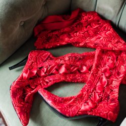 The sexiest lace boots ever inspired this Valentine elopement shoot