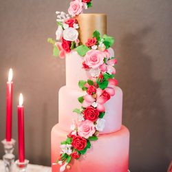 The sexiest lace boots ever inspired this Valentine's Day wedding