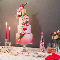 The sexiest lace boots ever inspired this Valentine's Day wedding