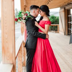 The sexiest lace boots ever inspired this Valentine's Day wedding