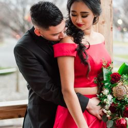 The sexiest lace boots ever inspired this Valentine elopement shoot