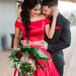 The sexiest lace boots ever inspired this Valentine elopement shoot