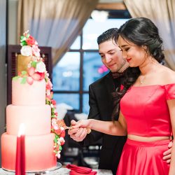 The sexiest lace boots ever inspired this Valentine's Day wedding