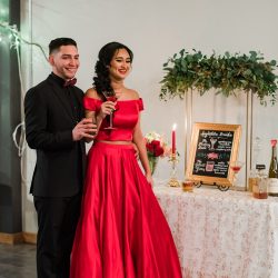 The sexiest lace boots ever inspired this Valentine's Day wedding
