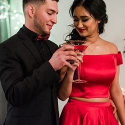 The sexiest lace boots ever inspired this Valentine's Day wedding