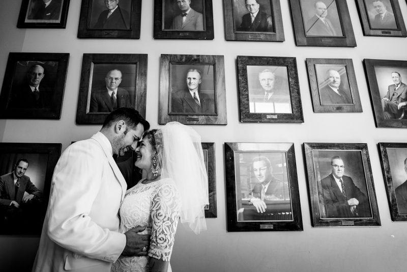 This urban swinger-vibe microwedding had '60s style, beer, & lots of makeouts