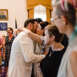 Arielle and Mike 0218 - This urban swinger-vibe microwedding had '60s style, beer, & lots of makeouts This urban swinger-vibe microwedding had '60s style, beer, & lots of makeouts