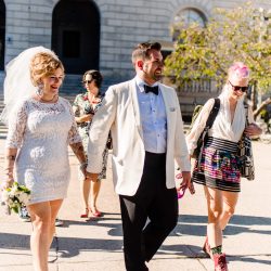 Arielle and Mike 0341 - This urban swinger-vibe microwedding had '60s style, beer, & lots of makeouts This urban swinger-vibe microwedding had '60s style, beer, & lots of makeouts