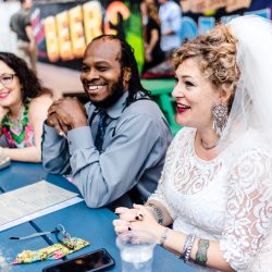 Arielle and Mike 0378 - This urban swinger-vibe microwedding had '60s style, beer, & lots of makeouts This urban swinger-vibe microwedding had '60s style, beer, & lots of makeouts