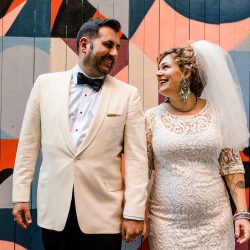 Arielle and Mike 0444 - This urban swinger-vibe microwedding had '60s style, beer, & lots of makeouts This urban swinger-vibe microwedding had '60s style, beer, & lots of makeouts