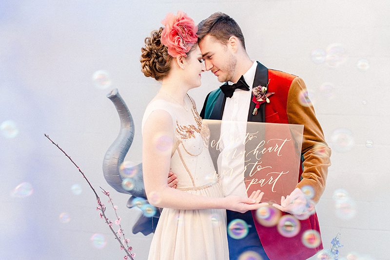 “Close to my heart. Never to part": Circus romance abounds at this Dumbo-inspired wedding 