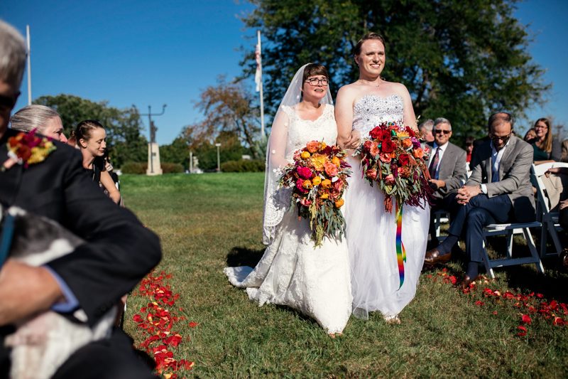 DutcherPhotography Sarah Mabel 1010 - Rainbows & dinos at this magical queer wedding in Madison, WI Rainbows & dinos at this magical queer wedding in Madison, WI