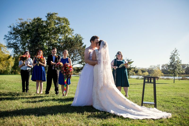 DutcherPhotography Sarah Mabel 1013 - Rainbows & dinos at this magical queer wedding in Madison, WI Rainbows & dinos at this magical queer wedding in Madison, WI