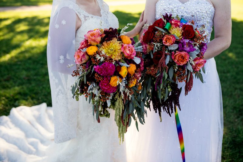 DutcherPhotography Sarah Mabel 1019 - Rainbows & dinos at this magical queer wedding in Madison, WI Rainbows & dinos at this magical queer wedding in Madison, WI